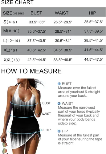 Vista 4 de REKITA Trajes de baño sexy tankini con falda, anillo en O, tankinis de 2 piezas, trajes de baño de bloque de color para mujer
