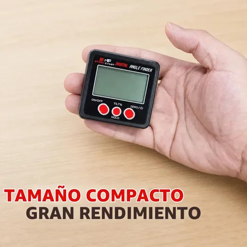Vista 7 de S&F STEAD & FAST Medidor digital de ángulo inclinómetro transportador magnético cubo ángulo caja de nivel con base magnética y retroiluminación bajo