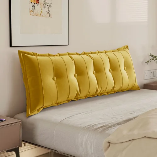 Vista 23 de WOWMAX Almohada rectangular para cabecero, almohada para respaldo de cama, almohada para sentarse en la cama, almohada de apoyo para la espalda