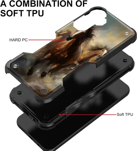 Vista 56 de Funda para Galaxy A14 5G, [Doble Capa][Protección contra Caídas de Grado Militar de 10 Pies] [Antideslizante] Funda Resistente a Prueba de Golpes