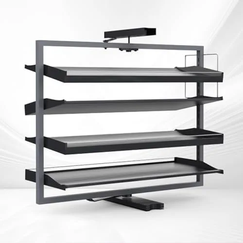 Vista 9 de 360-Degree Rotating Shoe Organizer Cabinet, Stylish Hidden Storage Solution for Entryway & Living Room, Space-Saving Design, 72x67.2cm/28.3x26.5in