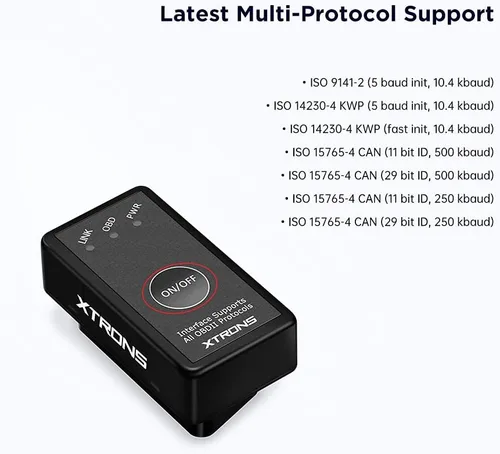 Vista 5 de XTRONS OBD2 II Herramienta de diagnóstico auto del coche lector de código de coche comprobar motor con interruptor de encendido/apagado