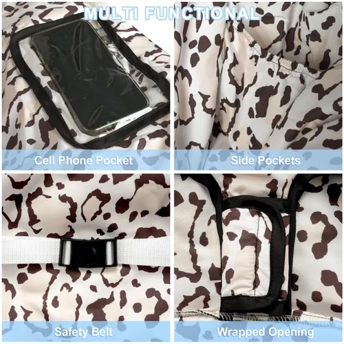 Vista 3 de Funda para carrito de compras para bebé 2 en 1 Funda para silla alta con arnés de seguridad Multifuncional Patrón gris Fundas de carro para bebés