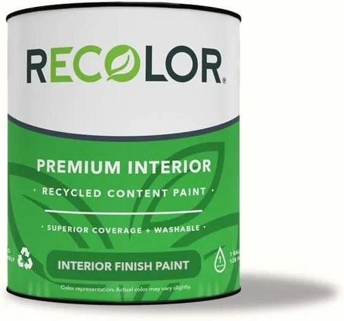 Vista 18 de RECOLOR Pintura de Látex Ecológica Premium para Interiores para Paredes, Muebles y Habitaciones con Acabado Cáscara de Huevo, 1 Cuarto de Galón