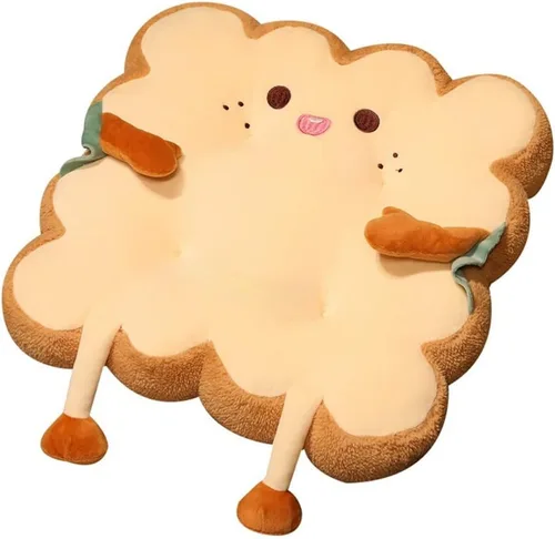 Vista 7 de Cama para mascotas, cojín en forma de tostada, cojín para gatos elevado y grueso, cojín para gatos y perros, cojín creativo para gatos y perros