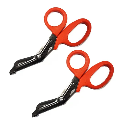 Vista 10 de Ever Ready First Aid Tijeras De Vendaje En Autoclavable Titanio Bonded 7 1/4" Bent - Olive Green