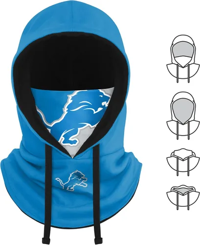 Vista 5 de NFL Team Logo Team Color Drawstring Winter Cap Hooded Gaiter Balaclava Face Cover