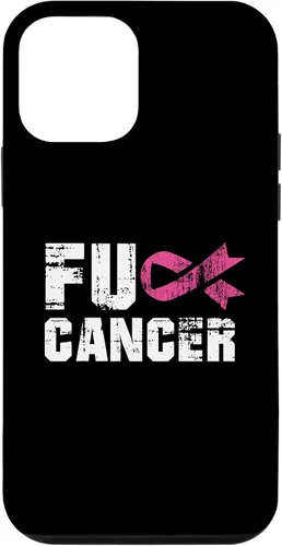 Vista 16 de iPhone 16 Fuck Cancer Survivor Gift Distressed Pink Ribbon Awareness Case