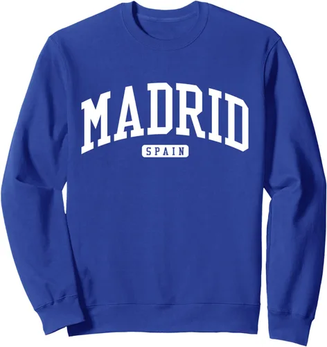 Vista 3 de Sudadera estilo universitario de Madrid España España, Negro