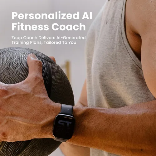 Vista 9 de Amazfit Active Reloj de 1.65 pulgadas, con IA de fitness y entrenador de sueño y GPS, compatible con Alexa, llamadas y música Bluetooth, batería: 14