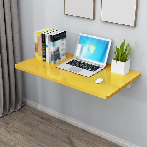 Vista 8 de Mesa de almacenamiento flotante plegable para montar en la pared, escritorio de computadora, mesa de trabajo resistente, mesa de costura, mesa
