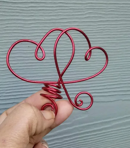 Vista 7 de Mini decoración de corazones para árbol de Navidad o San Valentín en rojo y más