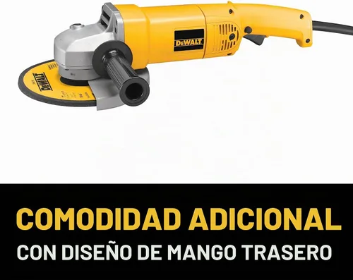 Vista 3 de DEWALT Amoladora angular, 7 pulgadas, 13 amperios, 8,000 RPM, con sistema de expulsión de polvo, con cable (DW840)