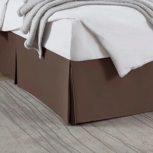 Vista 44 de Nestl Falda de cama individual blanca – Falda de cama de tamaño individual de 14 pulgadas de caída – Faldas de cama de microfibra cepillada – Falda