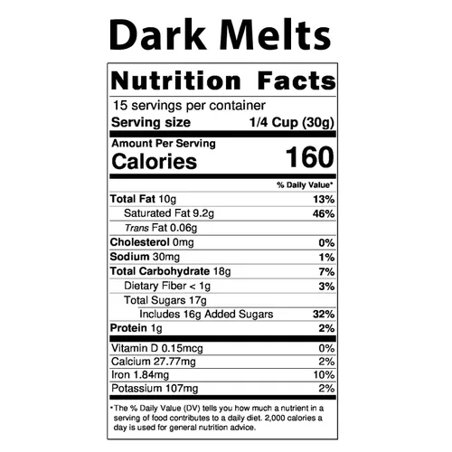 Vista 2 de Vermont Nut Free Chocolates Melts (Dark) 16 onzas, 2 bolsas, sin nueces, sin huevos, Kosher