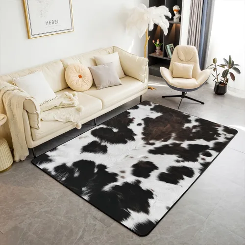 Vista 20 de Alfombra abstracta de tigre, 3 x 5 pies, color marrón y negro, alfombra con estampado de rayas de animales salvajes, para adolescentes y adultos