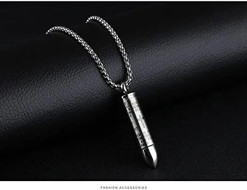 Vista 3 de Cross Necklace for Ashes Stainless Steel Cremation Jewelry Urn Engraved Bible Pendant Necklaces Memorial Gifts