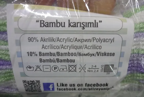 Vista 4 de 90% acrílico suave lana 10% hilo de bambú para tejer a mano Alize Baby Best Batik Crochet Lace Bordado Arte Artesanía Kit de costura Baby Blanket