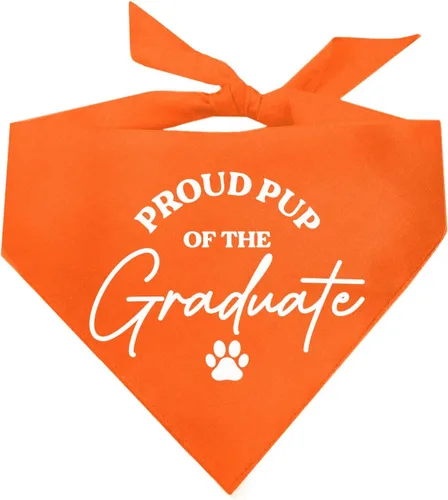 Vista 10 de Proud Pup of The Graduate Dog Bandana 100% algodón triángulo Hecho en Estados Unidos Prop Clase de 2025 2026 2027 2028 Negro, XS (737)