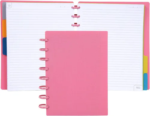 Vista 117 de Talia - Cuadernos de notas con tapas, planificador, personalizables, (Rosa de los 90, Junior (5.5 pulgadas x 8.5 pulgadas))