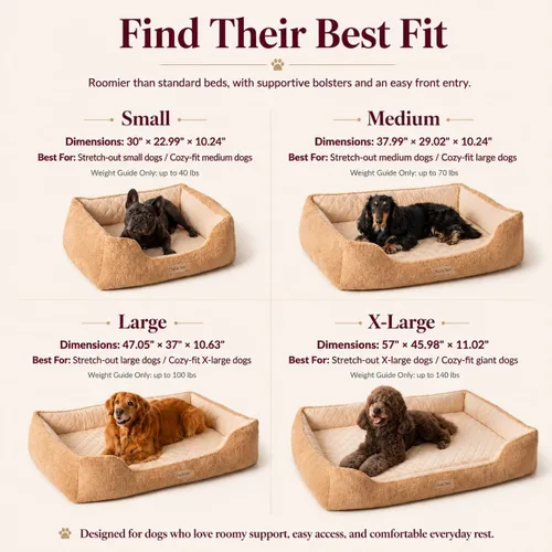 Vista 2 de Cama ortopédica refrescante para perros pequeños, espuma viscoelástica con funda lavable Memory foam puppy bed for small dog with arthritis