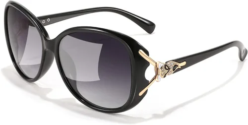 Vista 2 de FEISEDY Gafas de sol polarizadas de gran tamaño para mujer, gafas de sol clásicas de zorro B2730