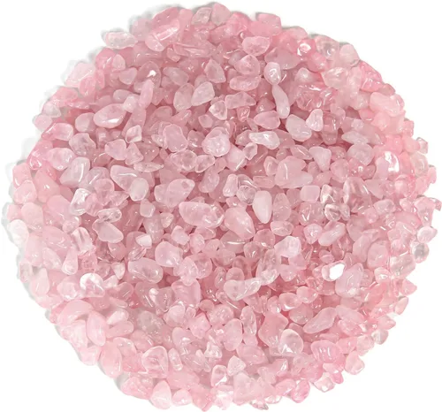 Vista 30 de Chips de cristal de amazonita natural triturado de 1.1 libras, chips de cristales curativos a granel, piedras preciosas de cristal triturado