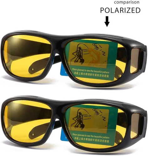 Vista 4 de Gemgoo - Gafas de sol para conducción nocturna 2 unidades visión HD revestimiento antirreflectante