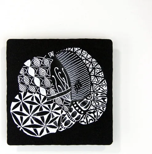 Vista 4 de SAKURA Azulejos Zentangle, 3.5", negro