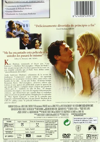 Vista 2 de Cómo Perder A Un Chico En 10 Días 2003 (Import Movie) (European Format - Zone 2)