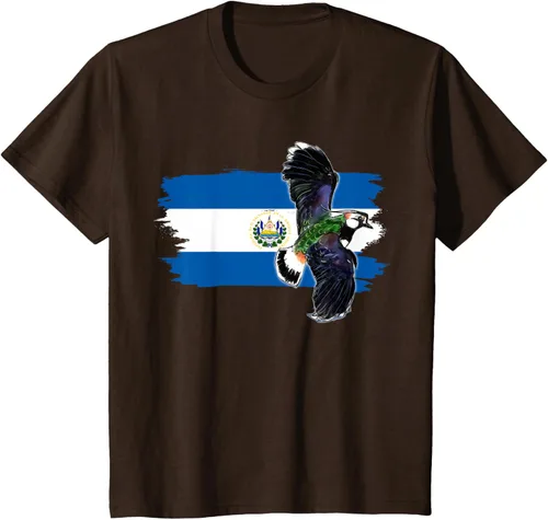 Vista 46 de Camiseta con la bandera de El Salvador, mapa de El Salvador, camiseta de Salvador para mujer, Negro