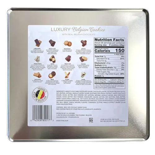 Vista 2 de Desobry Surtido de galletas de chocolate belga 800G