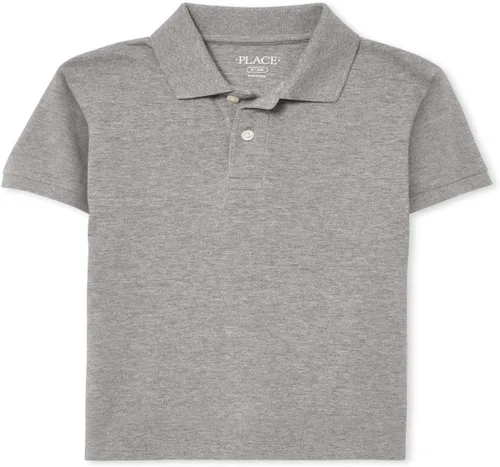 Vista 25 de The Children's Place - Camisa polo de manga corta para bebés y niños pequeños Negro/Blanco 2