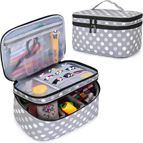 Vista 15 de Luxja - Organizador de accesorios de costura., Nylon, Azul oscuro, M