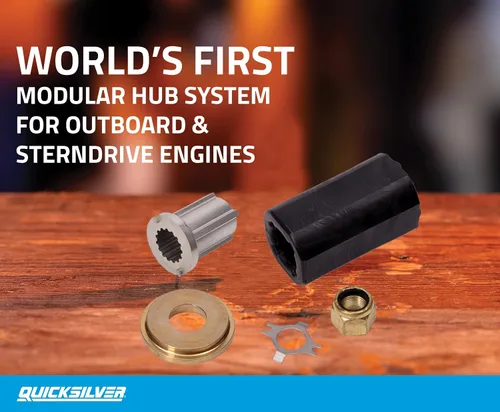 Vista 2 de Quicksilver 8M0119083 Flo-Torq II Hub Volvo SX Drives 1996 y más recientes