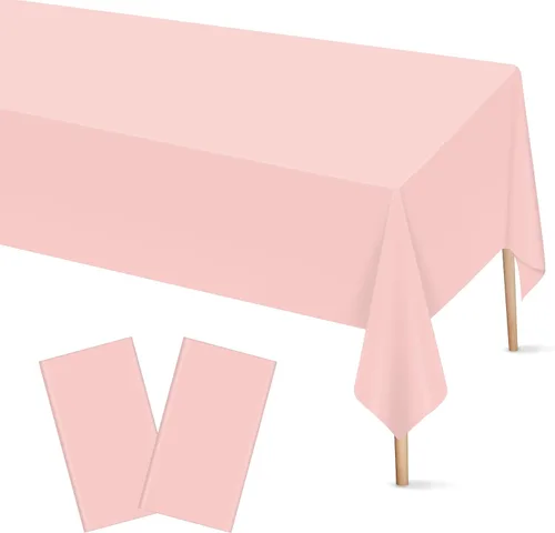 Vista 35 de Mulbozy 2 piezas de mantel de plástico negro para mesa rectangular, 54 × 108 pulgadas, fundas desechables de mesa para fiestas negras