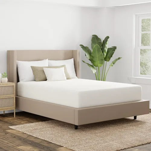 Vista 6 de Aller-Ease Naturals funda de colchón confortable de algodón orgánico, Poliéster, Blancuzco, King