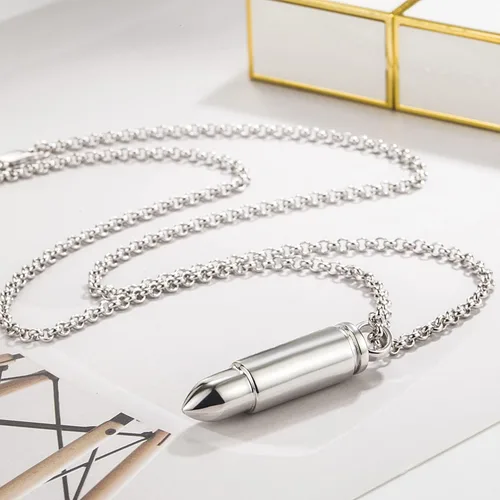 Vista 5 de H&Beautimer Genuise - Collar con colgante de plata de ley 925 italiana hecho a mano con cadena Rolo para hombre de 18202224262830 pulgadas, Plata