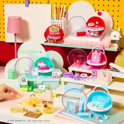 Vista 7 de MGA's Miniverse Make It Mini Hello Kitty and Friends Series 3 Mini coleccionables, Sanrio, réplicas de papelería retro, manualidades, bricolaje, 8+