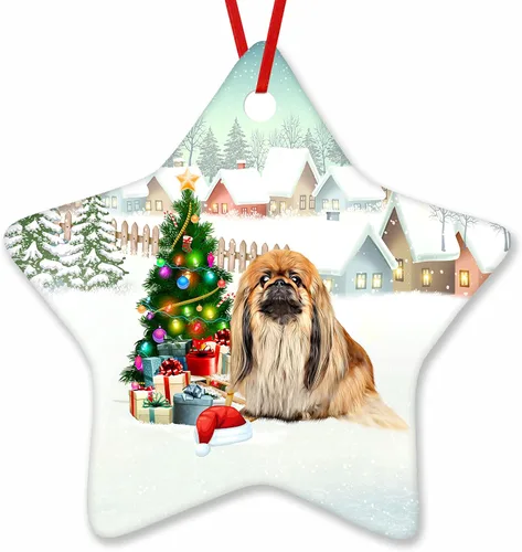 Vista 20 de Prezzy Airedale Terrier - Adorno para decoración de árbol de Navidad, regalos lindos para amantes de los perros, para familiares y amigos, nuevo