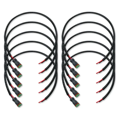 Vista 9 de DAMA Deutsch DT 2 pines enchufe hembra arnés de cableado hembra Conectores de coleta para cable a cable luz de trabajo LED, barra de luz LED