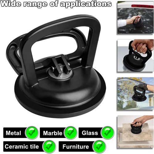 Vista 4 de FCHO Ventosa de vidrio resistente de aluminio para extractor de placa al vacío, ganchos de soporte para elevación, elevador de ventosa de azulejos