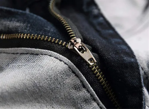 Vista 3 de Pantalones para hombres entalle ajustado rasgados