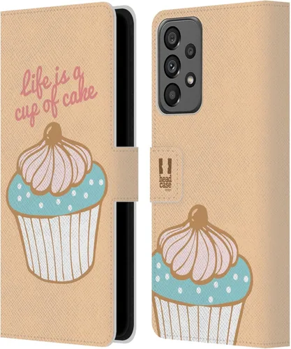 Vista 197 de Head Case Designs Assortment Cupcakes Happiness Leather Wallet Case Compatible with Samsung Galaxy A07 4G Surtido