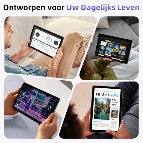 Vista 7 de Tablet de 10 pulgadas, tabletas Android 15 con funda, 18 GB de RAM + 128 GB de ROM (expandir a 1 TB), Octa-Core, pantalla táctil IPS HD de 1280 x