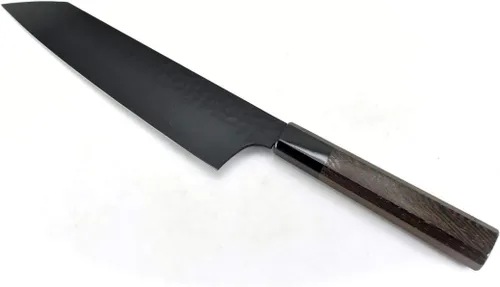 Vista 4 de Sakai Takayuki/KUROKAGE Series VG-10 Kengata Gyuto (cuchillo de chef) 190 mm/7.5" Negro
