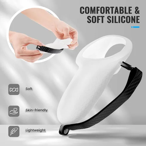 Vista 4 de Quest 3 Accessories, 4 in 1 Silicone Meta Quest 3 AccessoriesProtective Case Set for Oculus Quest 3 Controller, Controller Grip Cover, VR Shell