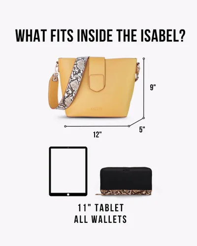 Vista 7 de MERSI Isabel - Bolsa de piel sintética con asa superior y correa de hombro extraíble