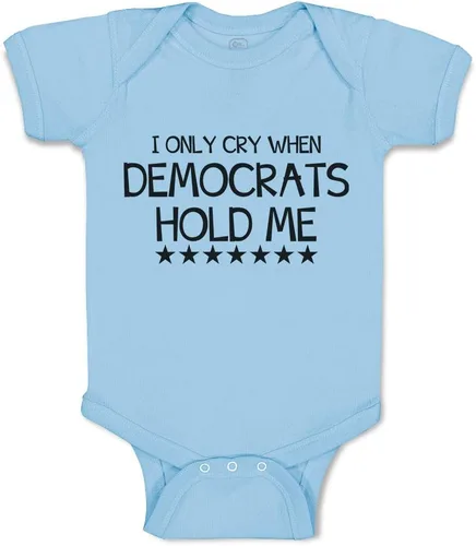 Vista 11 de Cute Rascals Body de bebé personalizado I Only Cry When Democrats Hold Me Boy & Girl Baby Clothes Cotton Solo un diseño blanco