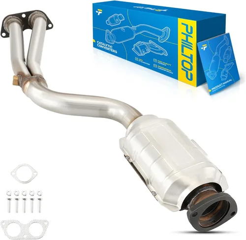 Vista 55 de PHILTOP Convertidor Catalítico de Ajuste Directo para Murano 2009 2010 2011 2012 2013 2014 3.5L, Cáscara de Acero Inoxidable Aluminio 203-1010